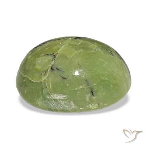 Opala verde natural 5,40ct, corte oval, opaco