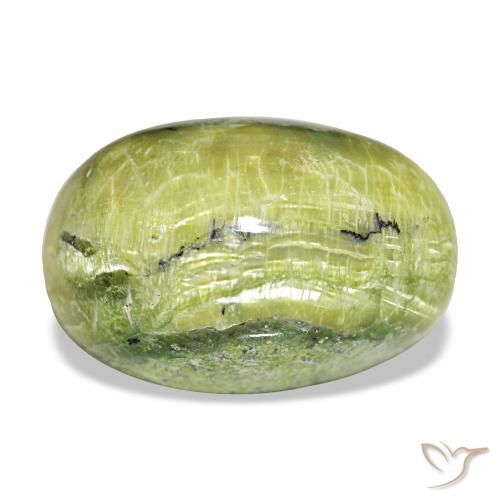 Opala verde natural 12,02ct, corte oval, opaco