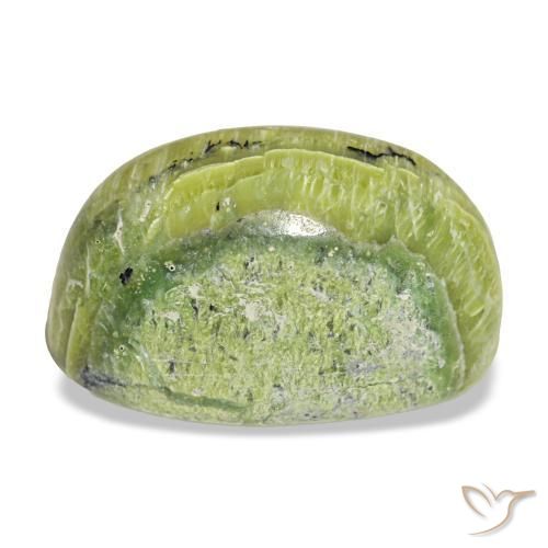 Opala verde natural 12,02ct, corte oval, opaco