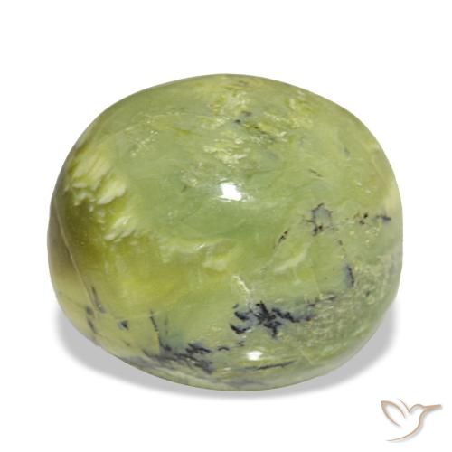 Opala verde natural 8,01ct, corte oval, opaco