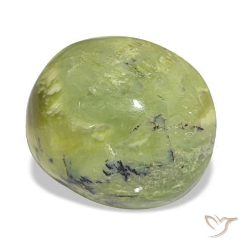 Opala verde natural 8,01ct, corte oval, opaco
