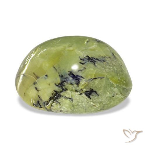 Opala verde natural 8,01ct, corte oval, opaco