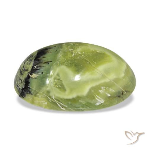 Opala verde natural 8,39ct, corte oval, opaco