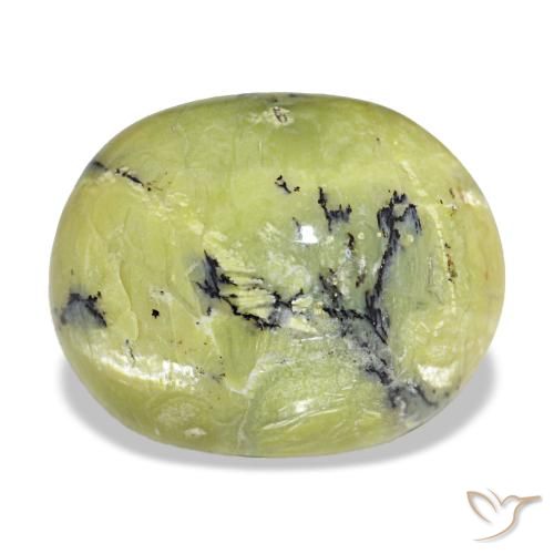 Opala verde natural 8,96ct, corte oval, opaco