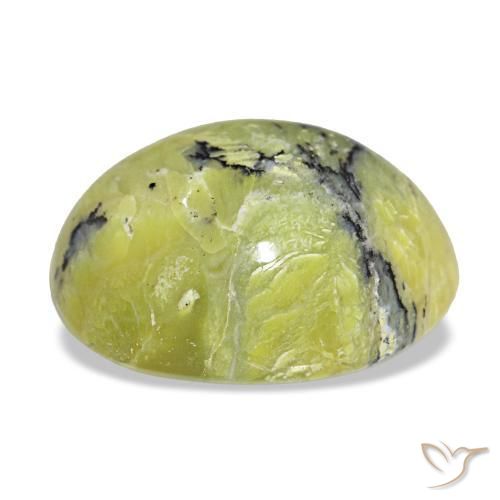 Opala verde natural 8,96ct, corte oval, opaco