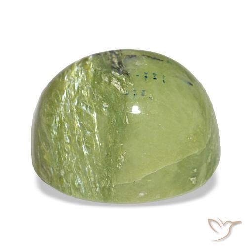 Opala verde natural 6,79ct, almofada cortada, opaco