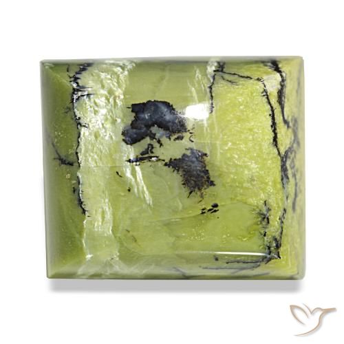 Opala verde natural 21,06ct, baguete, opaco