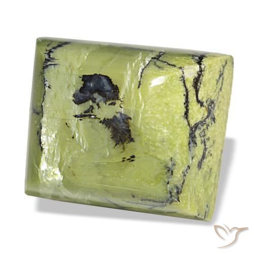Opala verde natural 21,06ct, baguete, opaco