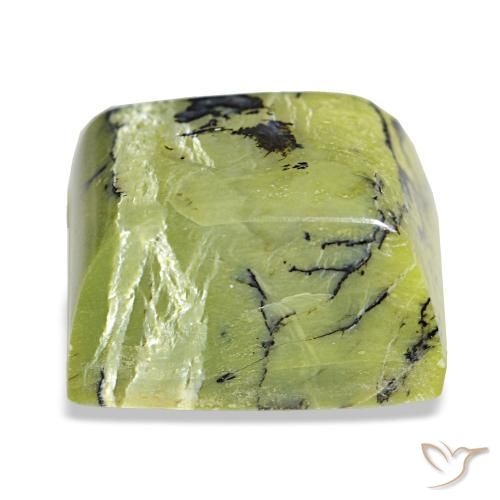 Opala verde natural 21,06ct, baguete, opaco