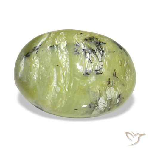 Opala verde natural 6,67ct, corte oval, opaco
