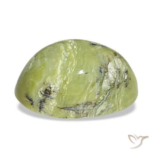 Opala verde natural 6,67ct, corte oval, opaco