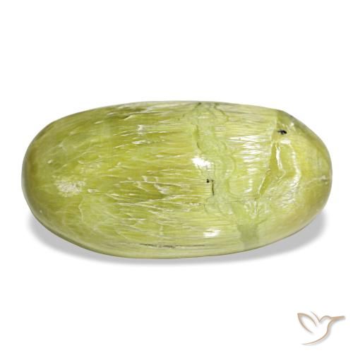 Opala verde natural 7,30ct, corte oval, opaco