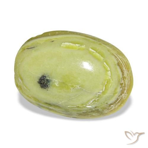 Opala verde natural 3,02ct, corte oval, opaco