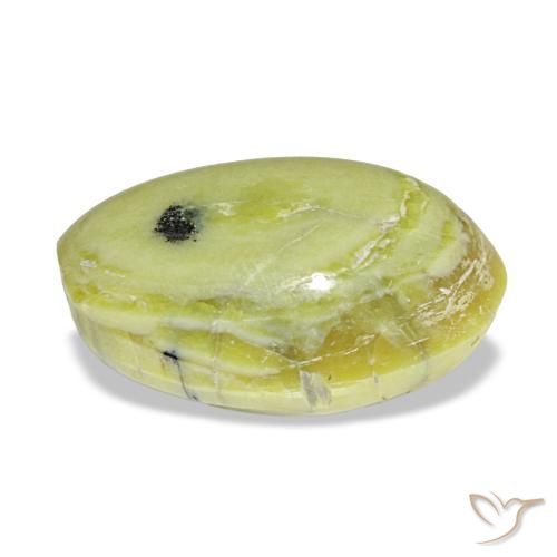 Opala verde natural 3,02ct, corte oval, opaco