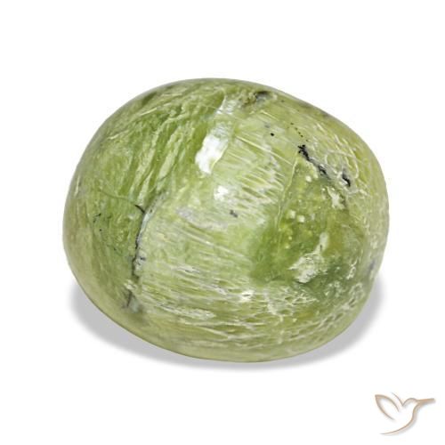 Opala verde natural 4,64ct, corte oval, opaco
