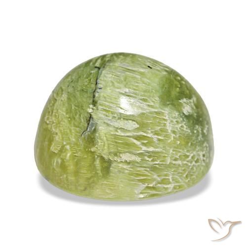 Opala verde natural 4,64ct, corte oval, opaco