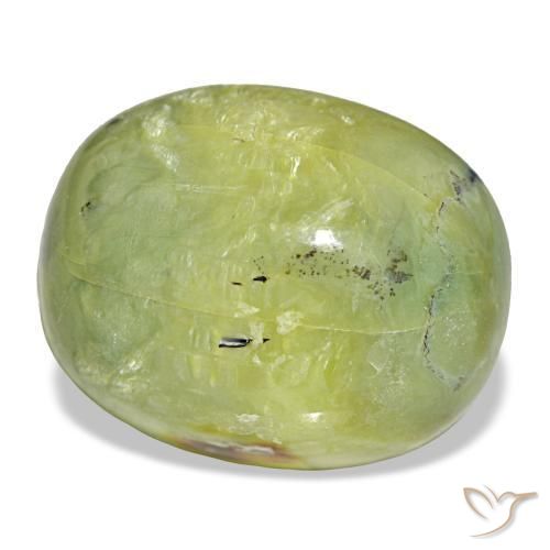 Opala verde natural 21,69ct, corte oval, opaco