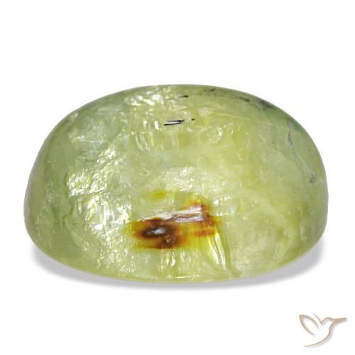 Opala verde natural 21,69ct, corte oval, opaco