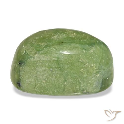 Opala verde natural 11,06ct, corte oval, opaco