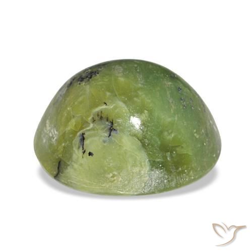 Opala verde natural 3,41ct, corte oval, opaco