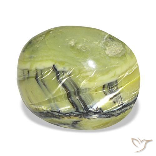 Opala verde natural 6,94ct, corte oval, opaco