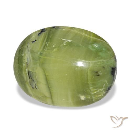 Opala verde natural 7,07ct, corte oval, opaco