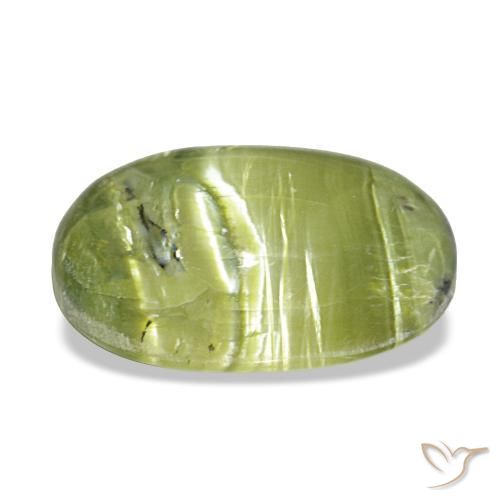Opala verde natural 7,07ct, corte oval, opaco
