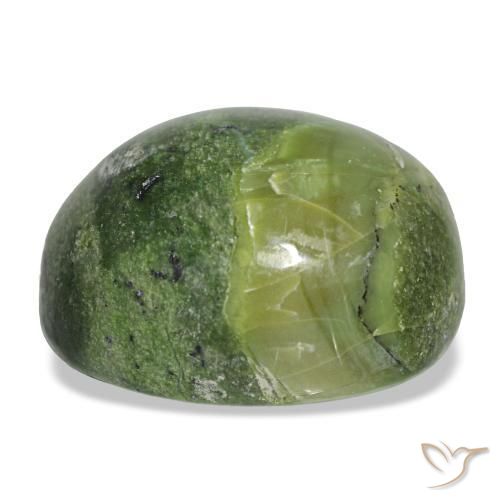 Opala verde natural 22,98ct, almofada cortada, opaco