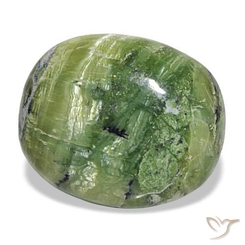 Opala verde natural 27,02ct, almofada cortada, opaco