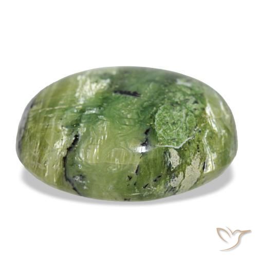Opala verde natural 27,02ct, almofada cortada, opaco