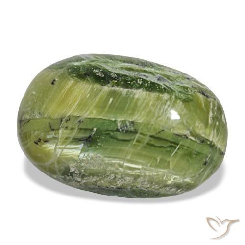 Opala verde natural 22,11ct, corte oval, opaco