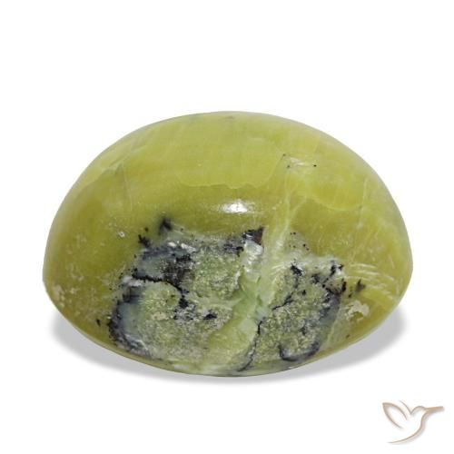 Opala verde natural 11,66ct, corte oval, opaco