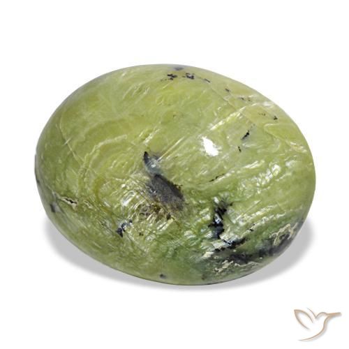 Opala verde natural 7,25ct, corte oval, opaco