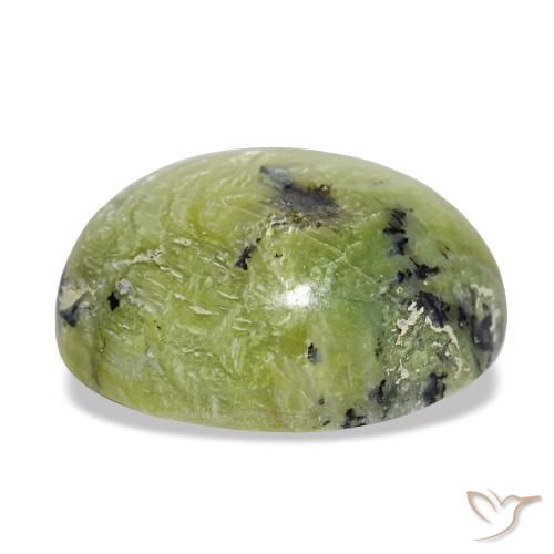 Opala verde natural 7,25ct, corte oval, opaco