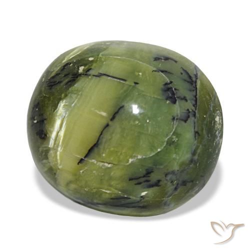 Opala verde natural 9,32ct, corte oval, opaco