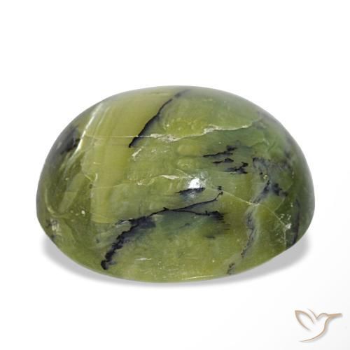 Opala verde natural 9,32ct, corte oval, opaco