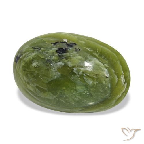 Opala verde natural 8,71ct, corte oval, opaco