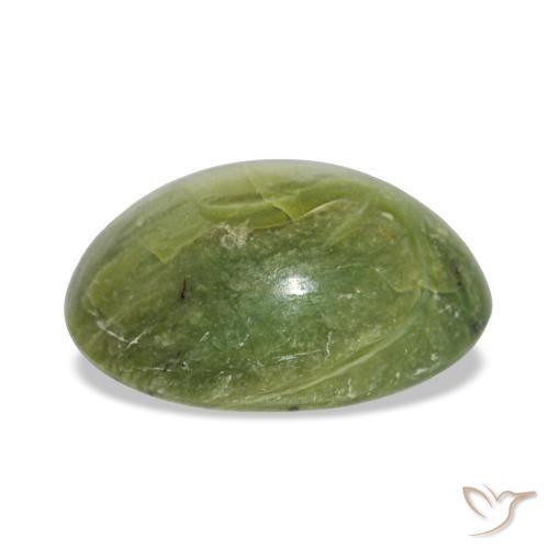 Opala verde natural 1,90ct, corte oval, opaco