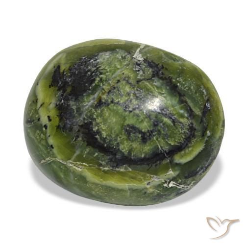 Opala verde natural 8,91ct, corte oval, opaco