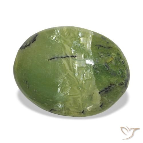 Opala verde natural 4,21ct, corte oval, opaco