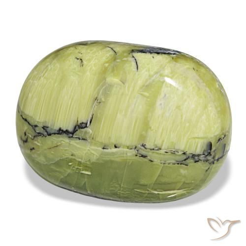 Opala verde natural 30,92ct, almofada cortada, opaco