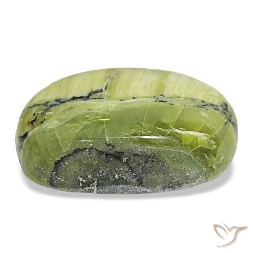 Opala verde natural 30,92ct, almofada cortada, opaco
