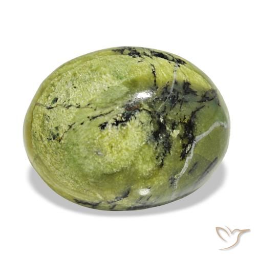 Opala verde natural 8,98ct, corte oval, opaco