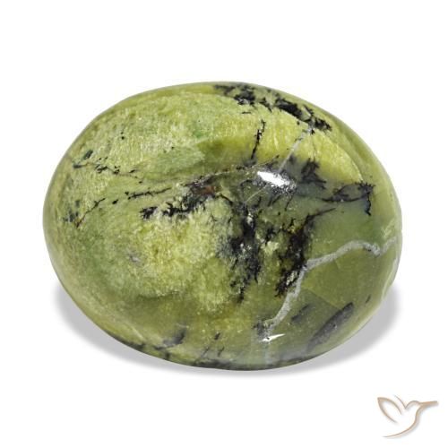 Opala verde natural 8,98ct, corte oval, opaco