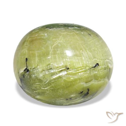 Opala verde natural 5,43ct, corte oval, opaco