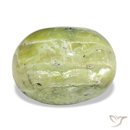 Opala verde natural 11,22ct, corte oval, opaco