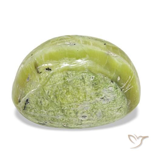 Opala verde natural 11,22ct, corte oval, opaco