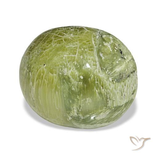 Opala verde natural 7,16ct, corte oval, opaco