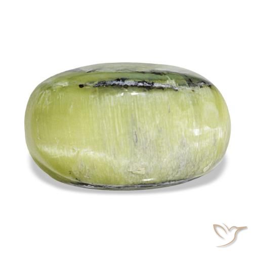 Opala verde natural 4,62ct, corte oval, opaco