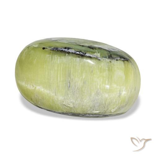 Opala verde natural 4,62ct, corte oval, opaco
